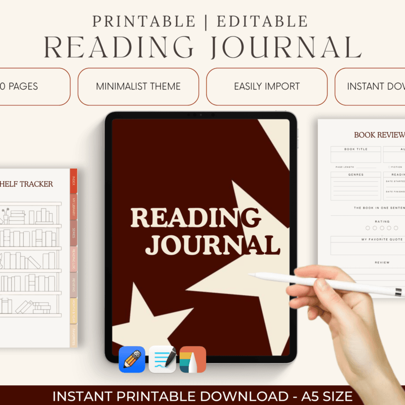 Reading Journal for iPad | Book Tracker & Digital Reading Planner